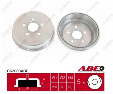 Гальмівний барабан ABE C62003ABE Тойота Карина е