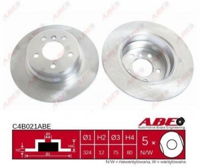 Задний тормозной диск abe C4B021ABE