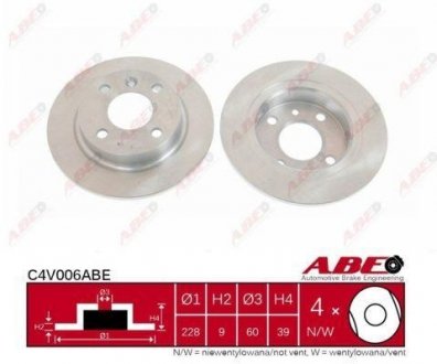 Задний тормозной диск abe C4V006ABE