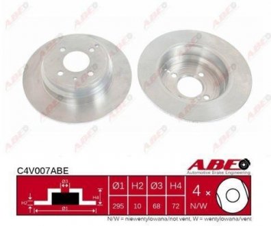 Задний тормозной диск abe C4V007ABE