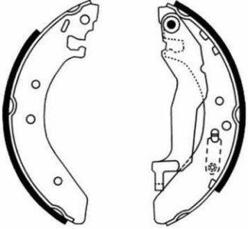 Колодки ручного (стоячого) тормоза abe C04015ABE