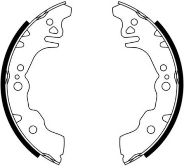 Колодки ручного (стоячого) гальма abe C06016ABE