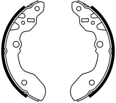 Колодки ручного (стоячого) гальма abe C08015ABE
