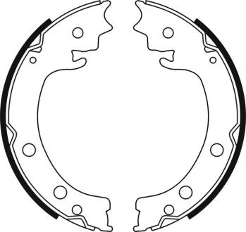 Колодки ручного (стоячого) тормоза abe C08028ABE