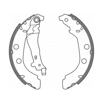 Колодки ручного (стоячого) тормоза abe C0P027ABE на Пежо 406