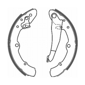 Колодки ручного (стоячого) гальма abe C0W014ABE на Фольксваген Кадди 3