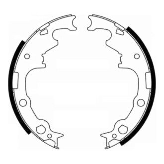 Колодки ручного (стоячого) тормоза abe C0Y003ABE на Jeep Cherokee