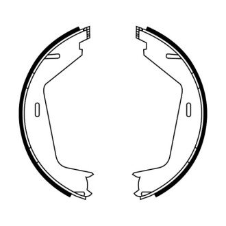 Колодки ручного (стоячого) гальма abe CRV005ABE