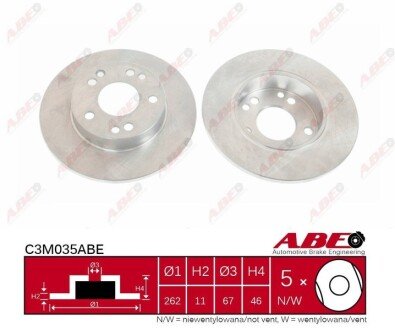 Передний тормозной диск abe C3M035ABE