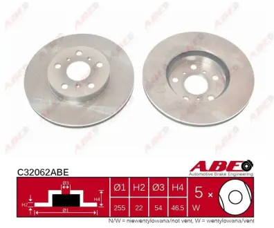 Вентилируемый тормозной диск ABE C32062ABE