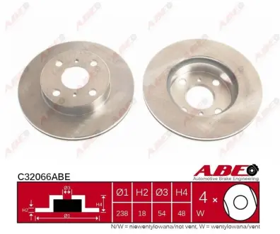 Вентилируемый тормозной диск ABE C32066ABE u043du0430