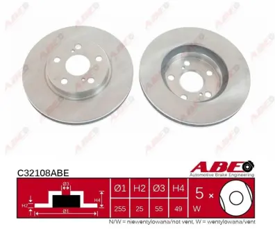 Вентилируемый тормозной диск ABE C32108ABE