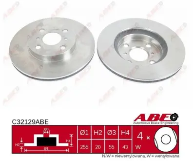 Вентильований гальмівний диск ABE C32129ABE