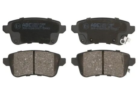 Задние тормозные колодки abe C2R017ABE на Рено Флюенс