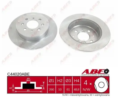 Задний тормозной диск ABE C44020ABE