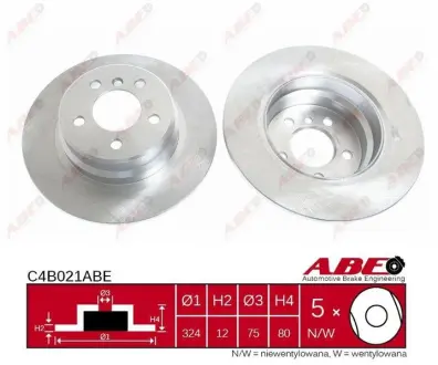Задний тормозной диск ABE C4B021ABE Бмв Х5 е53