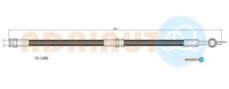 Шланг гальмівний задній adriauto 101266