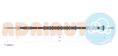 Тросик стояночного тормоза adriauto 1102592