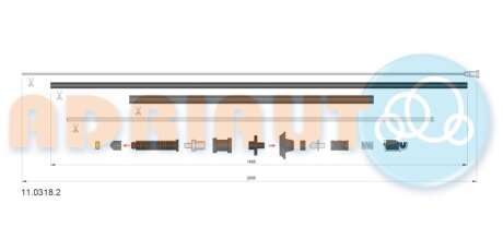 FIAT Трос газа Ducato 94- adriauto 1103182 на Пежо 807