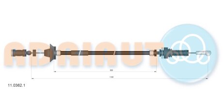 Тросик акселератора adriauto 1103621