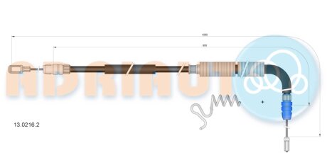 Тросик стояночного тормоза adriauto 1302162