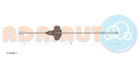 FORD Трос ручного тормоза пер.Focus 05- adriauto 1302361 на Форд Фокус 1