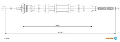 FORD трос ручного гальма задн.прав. KA 1.2-1.3 08-16 adriauto 1302541 на Форд KA