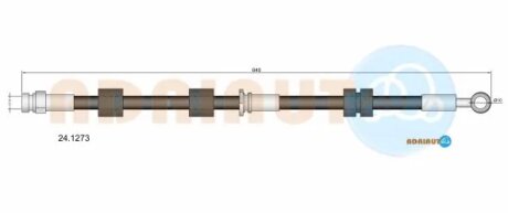 Шланг гальмівний передній adriauto 241273