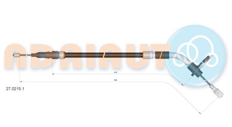 DB Трос ручного тормоза задн. лев. W169 adriauto 2702151 на Мерседес W245 (б класс)