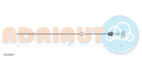 OPEL Трос ручного тормоза Corsa C Combo adriauto 3302391