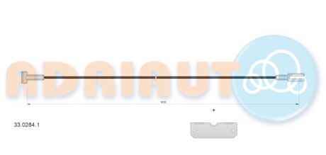 OPEL Трос стояночного тормоза 1608мм (длин. база) VIVARO B 1.6 CDTI 14- adriauto 3302841