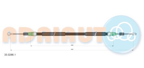 OPEL Трос ручного тормоза правый VIVARO (B) (all) 14- adriauto 3302861