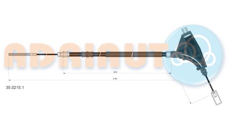 PEUGEOT Трос ручного тормоза перед. 607 adriauto 3502151 на Пежо 607