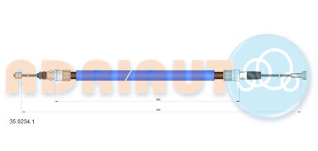 Трос ручного тормоза лев./пр. PEUGEOT 3008, CITROEN C4 II adriauto 3502341 на Пежо 3008