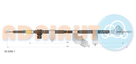 ADRIAUTOTOYOTA трос ручного гальм. прав. YARIS -11 adriauto 5202821