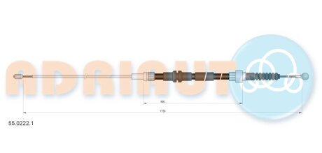 VW Трос ручного тормоза задн. CADDY III 08- adriauto 5502221