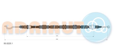VW Трос ручного тормоза лев./прав.T5 4x4 04- adriauto 5502251 на Фольксваген Транспортер т5