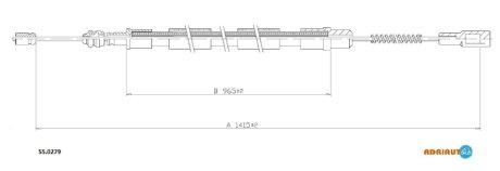 VW трос ручного гальма TRANSPORTER 7 adriauto 550279 на Фольксваген Транспортер т3