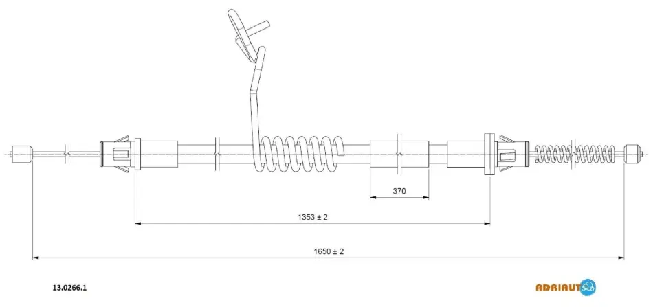 ADRIAUTO FORD Трос ручного тормоза Transit лев. 07- adriauto 13.0266.1