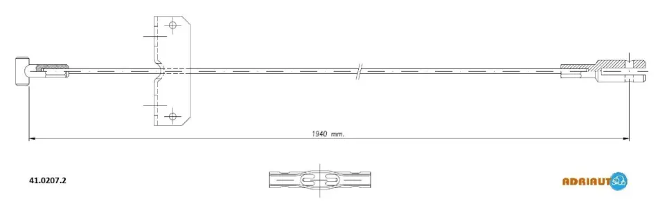 ADRIAUTO OPEL Трос ручного тормоза средн. VIVARO A 06-, RENAULT TRAFIC II adriauto 4102072