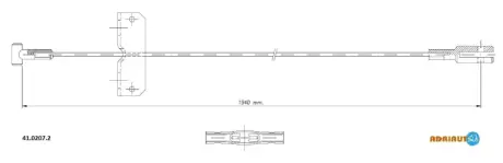 ADRIAUTO OPEL Трос ручного тормоза средн. VIVARO A 06-, RENAULT TRAFIC II adriauto 4102072