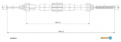 RENAULT Трос ручного тормоза задн. лев. CLIO III, MODUS / GRAND MODUS adriauto 4102102 на Бмв Х3 е83