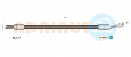 Шланг гальмівний передній adriauto 48.1209