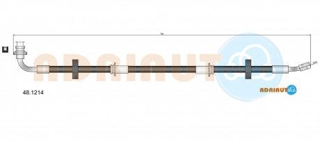 Шланг тормозной передний adriauto 481214