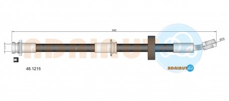 Шланг гальмівний передній adriauto 481215