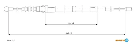 ADRIAUTO VW Трос ручного тормоза Polo -09 (1044mm) Adriauto 55.0212.1
