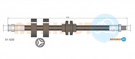 Шланг тормозной передний adriauto 011233