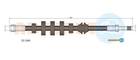 Шланг тормозной передний adriauto 031246