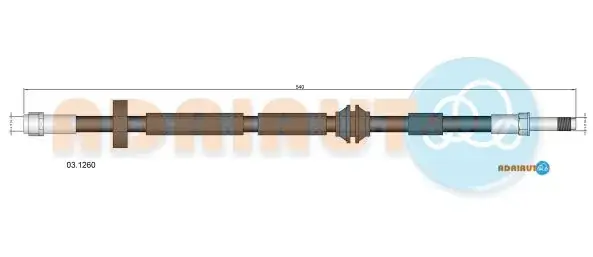 Шланг тормозной передний adriauto 031260