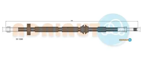 Шланг тормозной передний adriauto 031260